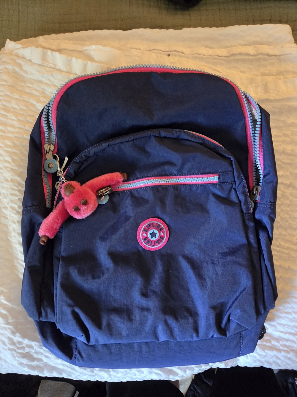 Kipling Seoul 15" Laptop Backpack Ink Blue Mix NWT